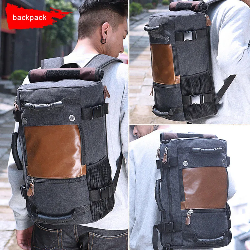 

Ship From RU Stylish Men Travel Large Capacity Backpack Male Luggage Shoulder Bag Computer Backpacking Functional Versatile Bags