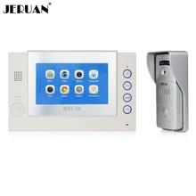 JERUAN Home safety 7“ LCD Color Touch Screen video door phone Record intercom system Metal shell HD MiNi Camera FREE SHIPPING