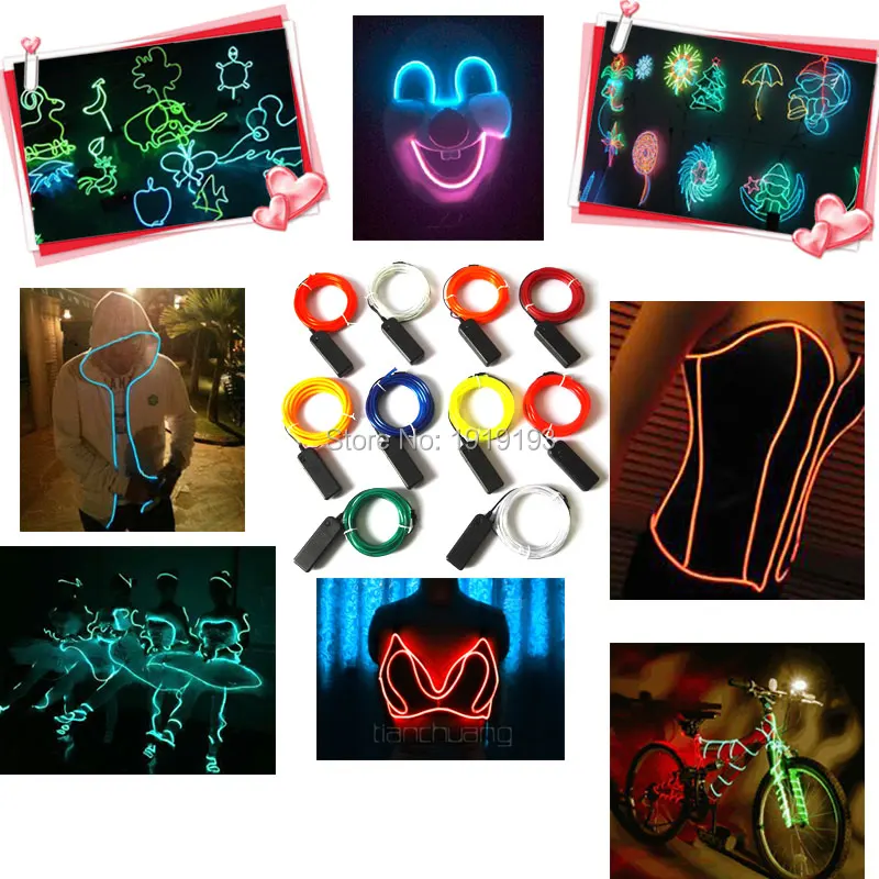 Tiras de Led casamento do partido el Wire Diameter : 5.0mm
