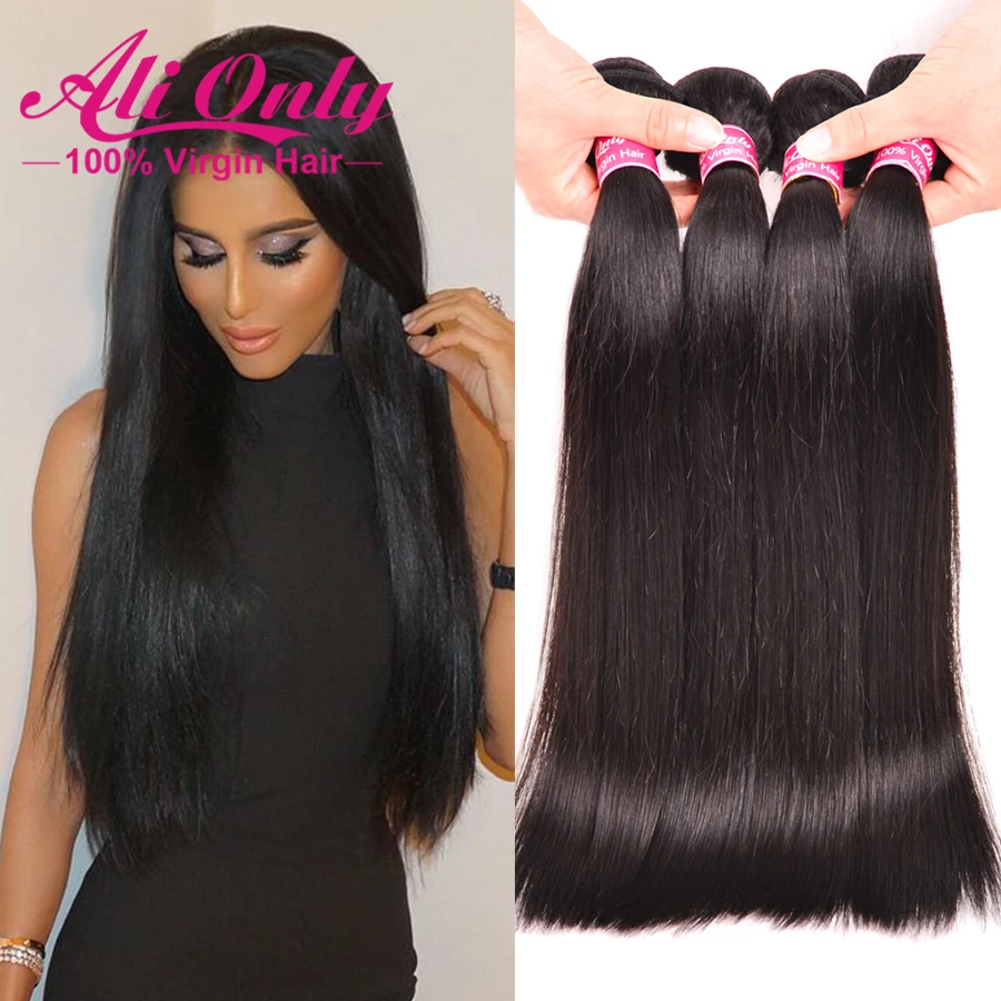 

Brazilian Straight Virgin Hair 4 Bundles Brazilian Virgin Hair Straight Human Hair Bundles Straight Brazilian Hair Weave Bundles