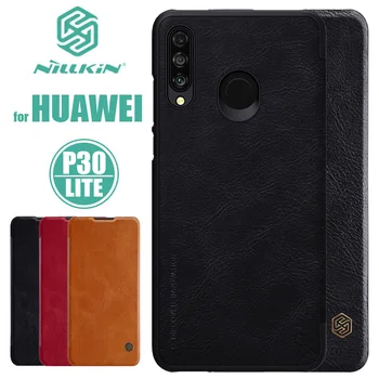 

Huawei P30 Lite Case Nillkin Qin Flip Leather Case Luxury Business Card Slot Phone Case for Huawei P30 Lite Nilkin Back Cover