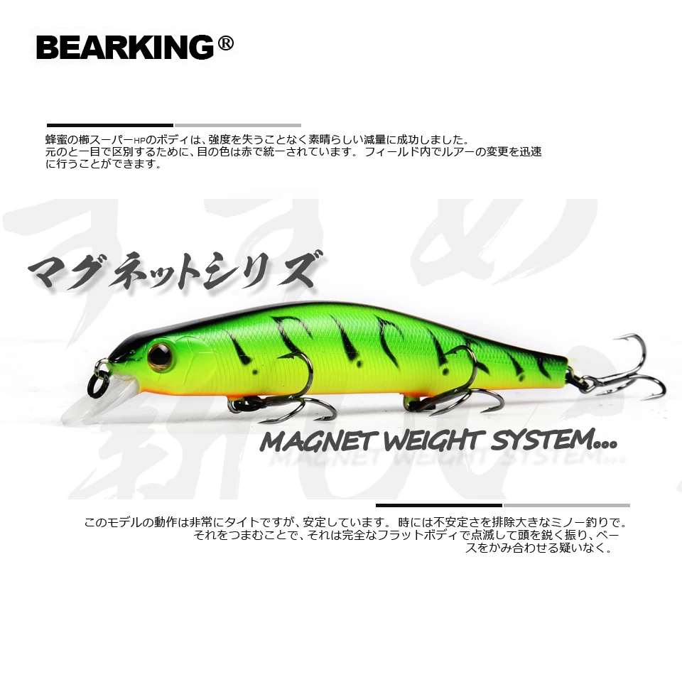 

2018 Bearking Brand Z110 Hard Fishing Lures Minnow 11cm 17g quality Baits Deep Diving Wobblers Fishing Tackles Free shipping