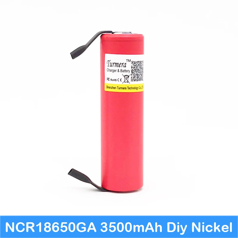 Original GA 18650 battery 3.7V 3500 mAh NCR18650GA+thick welded strips 30Amps Unloading Rechargeable Battery /screwdriver 12v se Original GA 18650 battery 3.7V 3500 mAh NCR18650GA+thick welded strips 30Amps Unloading Rechargeable Battery /screwdriver 12v se
