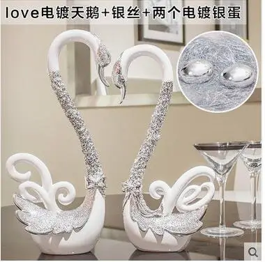 

Creative wedding gift practical furnishing the living room home decoration swan craft gift