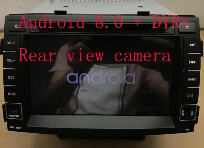 BYNCG " 2din Android 8,0 автомобильный dvd-плеер для kia sorento 2006-2012 с 2G ram Wifi 3g gps Bluetooth MP3/4 Радио сенсорный экран - Цвет: DVD-camera-DVR