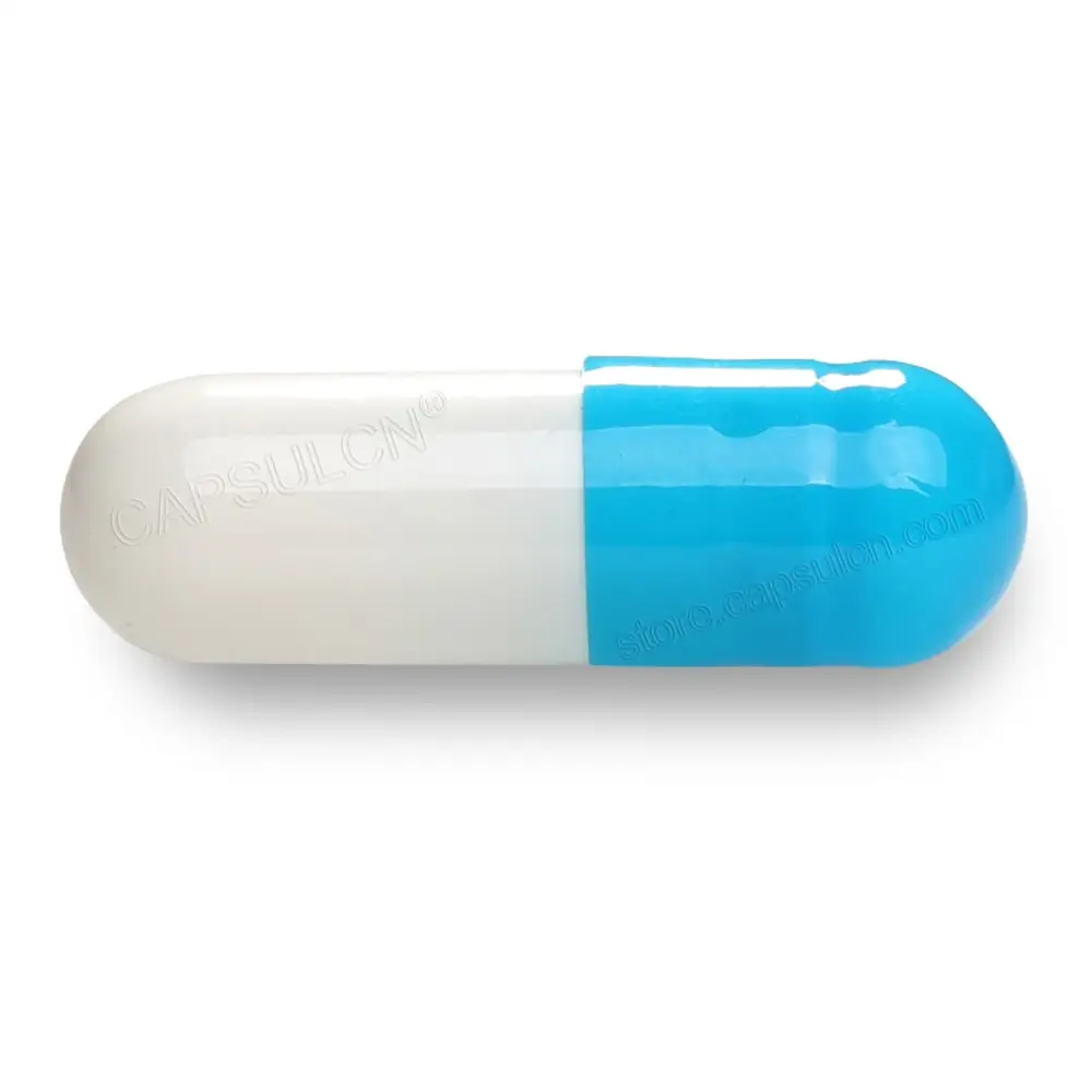 

(Size 4) 5000 Pieces / Carton, Empty Gelatin Joined White& Blue Capsules/Fillable Capsules