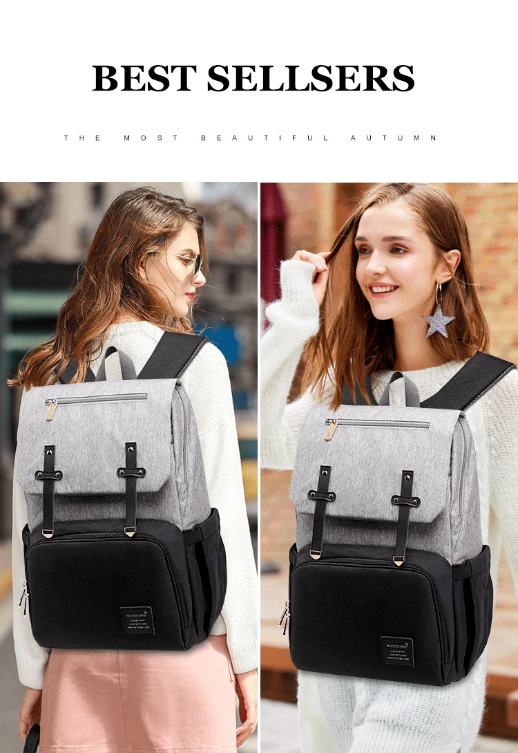 Fashion Diaper Bag Mummy Backpack Large Capacity Maternity Nappy Bag Usb Baby Stroller Bag Waterproof Oxford Handbag For Mother (4)