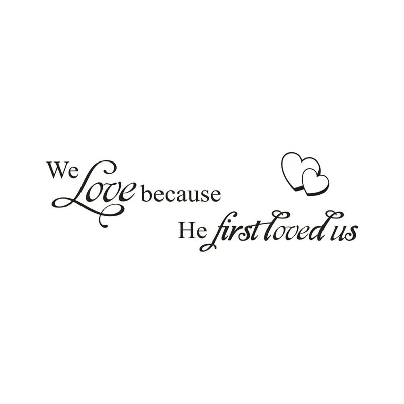 Letter Wall Sticker Removable Art Wall Sticker DIY Home Room Decor PVC Black Wall Sticker 72cm x 24cm Home Decoration 40AP903