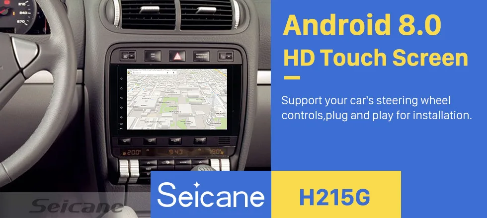 Top Seicane GPS 2Din GPS Navi Android9.0 Stereo HD 8" Car Radio For Porsche cayenne 2003-2011 Multimedia Player Vehicle Head Unit 1