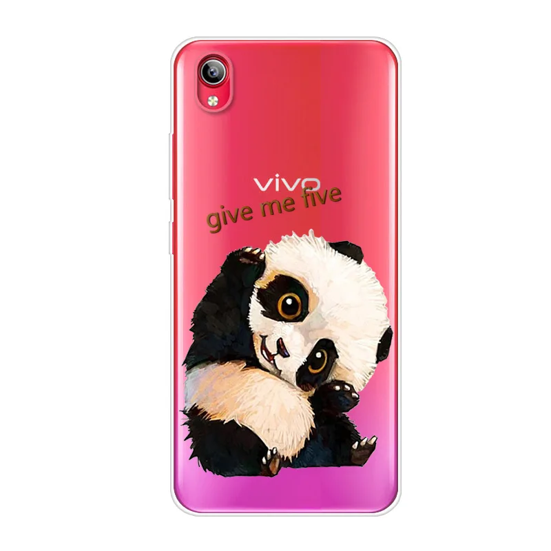Прозрачный чехол для Vivo Y91C Y91i телефона с рисунком животных и цветов Мягкая