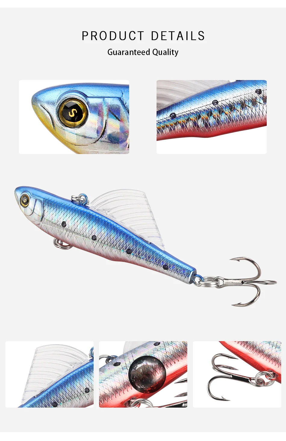 Isca de Pesca Isca com Barbatanas Dagezi Cores Isca Artificial 6.8cm - 13g Duro Lula Crankbait Pesca Equipamento Vib 4 4 High Quality Esporte e Lazer