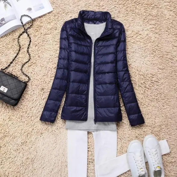 Sanishroly 2018 New Autumn Winter Women Thin White Duck Down Jacket Parka Female Ultra Light Down Coat Short Tops Plus Size S268 ralph lauren puffer jacket Coats & Jackets