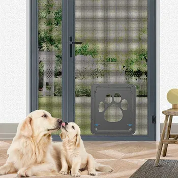 

Firm Pet Dog Cat Felis Animals Doghole Dog-Tunnel Entry Frame Screen Gate durable Window Mesh Magnet Position Door