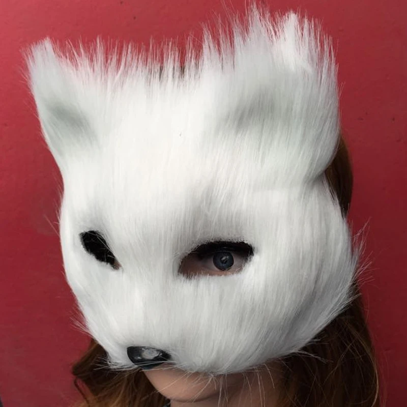 2018 Halloween Lace Kitten Fox Animal Eye Mask Party Mask Half Cat Face Prop New