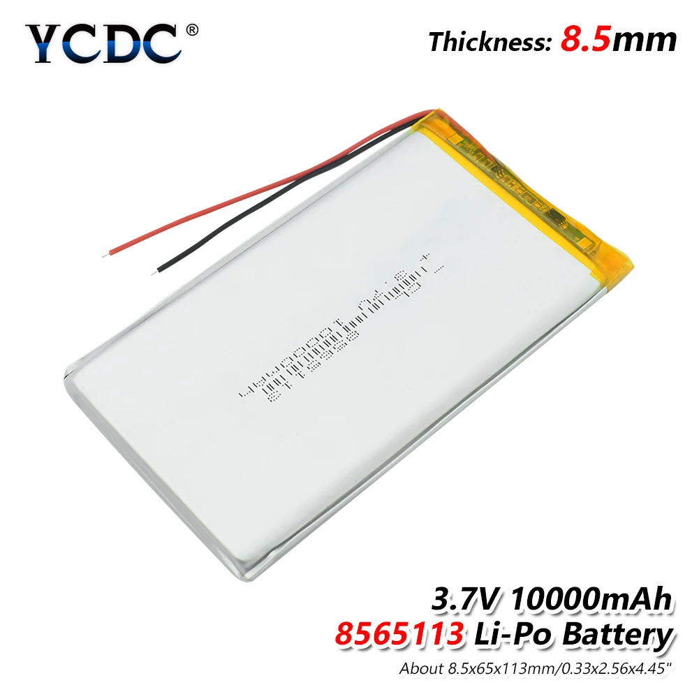 1/2/4 шт 3,7 v 10000mAh 8565113 4,45x2,56x0,3"(Д x Ш x В) литий-полимерный аккумулятор Батарея литий-ионный аккумулятор Li-Po цифровой Камера электронная книга планшетный Батарея заменить