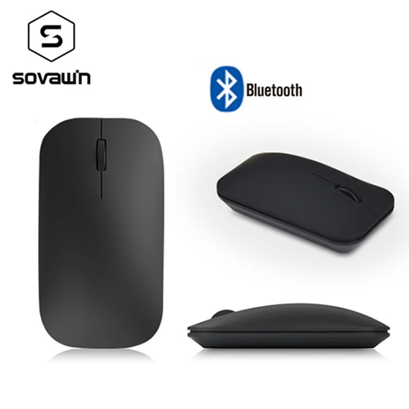 Sovawin портативная Bluetooth мышь, беспроводная Бесшумная ультра тонкая перезаряжаемая мышь, эргономичная оптическая электронная мышь для ПК и ноутбука