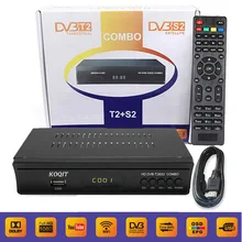 KOQIT FTA Digital Terrestrial Satellite DVB-T2 DVB-S2 Combo Receiver Decoder AC3 TV Tuner IPTV m3u iks Key Cline Youtube Wifi