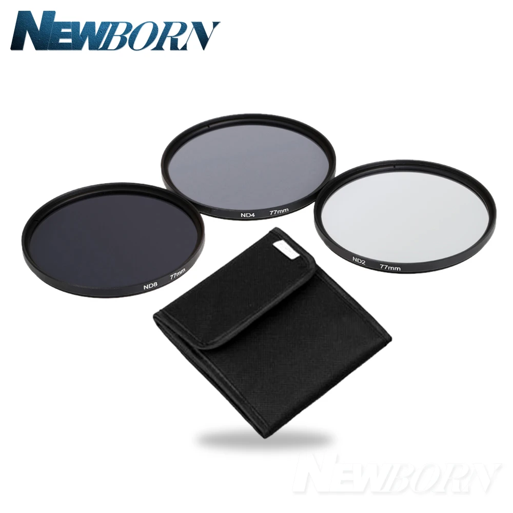Набор фильтров для объективов ND2 ND4 ND8 ND 2 4 8 49 мм 52 55 58 62 67 72 77 мм|neutral density|filter lens77mm nd |