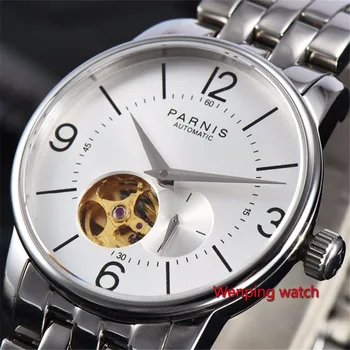 

38mm Parnis Stainless Steel Black/white Dial Miyota Automatic Movement Mens Watch W2542