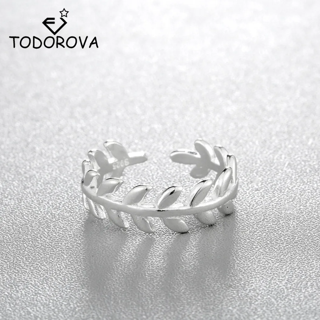 

Todorova Cute Laurel Leaves Wedding Rings for Women Men Anel Feminino Minimalist Jewelry Adjustable Anillos Branch Leaf Ring