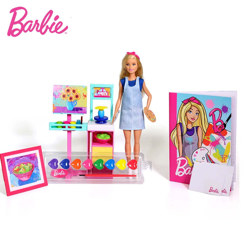 

Original Barbie Little Artist Of Princess Girl Doll Suit Girl Doll Birthday Gift Toys For Children Girls FRL35