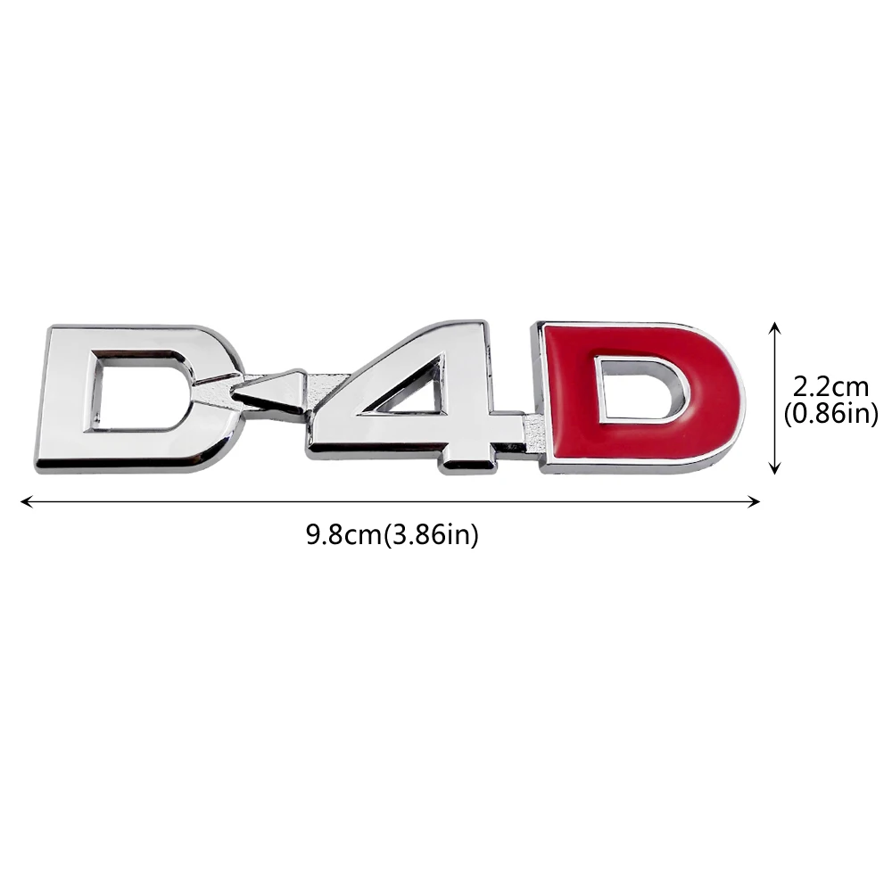 Металлический Стикеры D 4D логотип для Toyota Prado Land Cruiser RAV4 Kuga Yaris Prius Corolla Camry