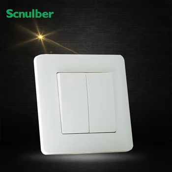 

white 16A 230V 2 gang multi control way hotel wall touch switch