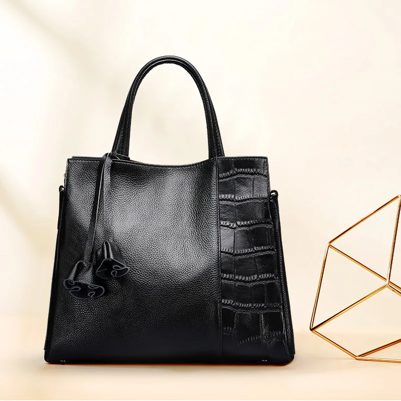 

Genuine Leather Handbags Big Women Bag High Quality Casual Female Bags Trunk Tote Luxury Brand Shoulder Bag Ladies Bolsos Mujer