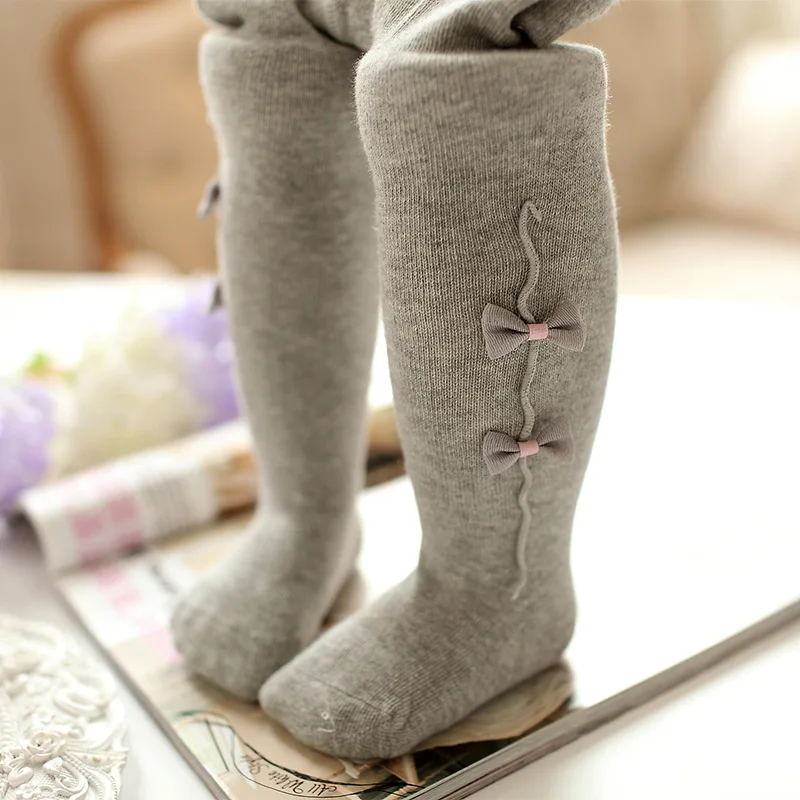 

New Arrival Newborn Baby Tights Boys Girls Pantyhose 0-36 Months Warm Soft Cotton Bow-knot Leg Warmers Baby Stockings