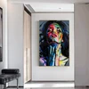 Face oil painting Hand Painted Francoise Nielly style Palette knife portrait canvas painting art pictures for living room home ► Photo 2/5