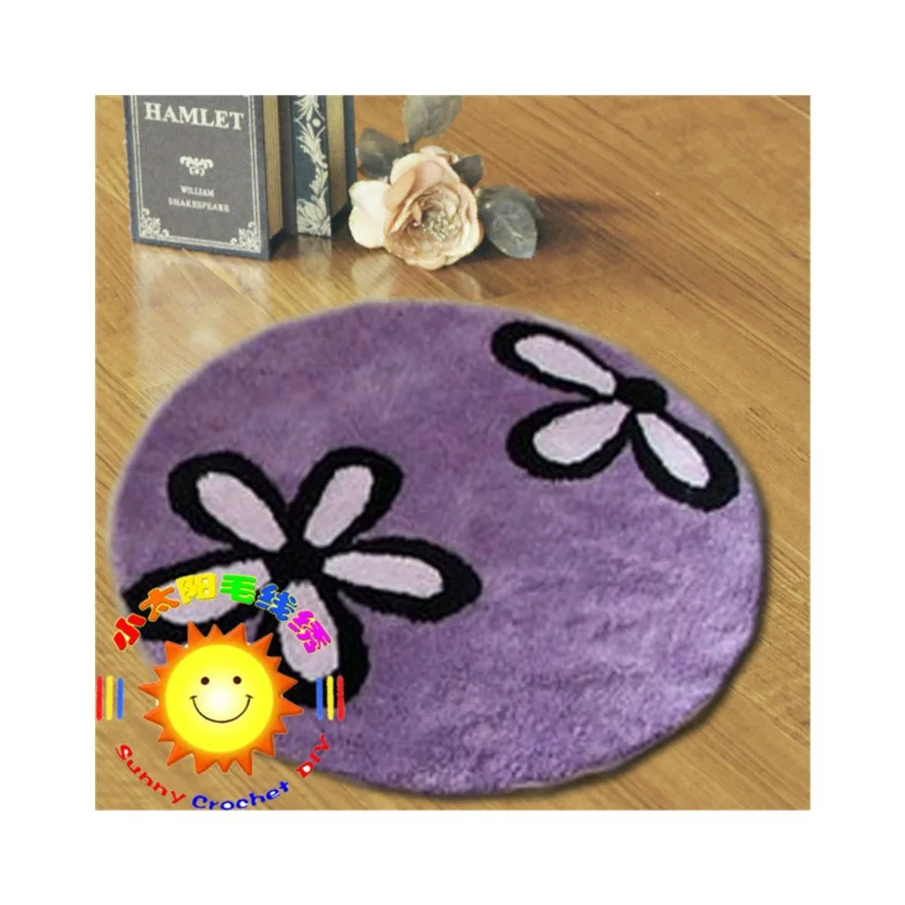 Carpet yarn stitch jessecmault thick yarn cushion medium flowers diy rug