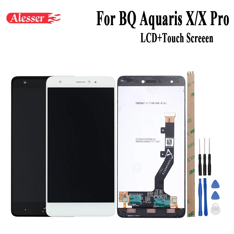 

Alesser For BQ Aquaris X X Pro LCD Display and Touch Screen Assembly Repair Parts 5.2 Inch+Tools+Tapes For BQ Aquaris X X Pro