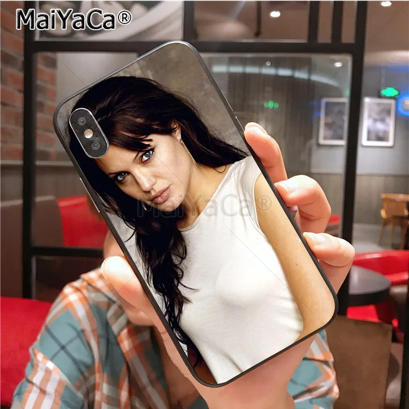 MaiYaCa Angelina Jolie супер милые чехлы для телефонов iphone 11 Pro X 8plus 7 6splus 5s se 7plus чехол - Цвет: 4