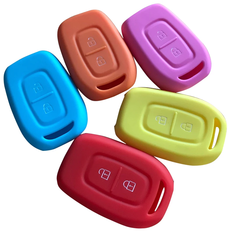 

Silicone Rubber Car Key Cover for Renault Duster Megane 2 Clio Kwid Trafic Dacia Sandero Logan Key Cover 2 Button Key Case Cover