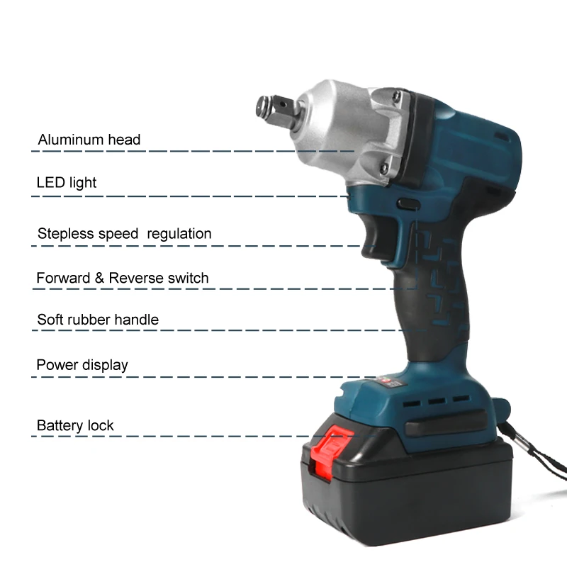 Toolstrong 21V литиевая батарея максимальный крутящий момент 280N. m беспроводной электрический ударный гайковерт Аккумуляторная дрель промышленного класса IW04B