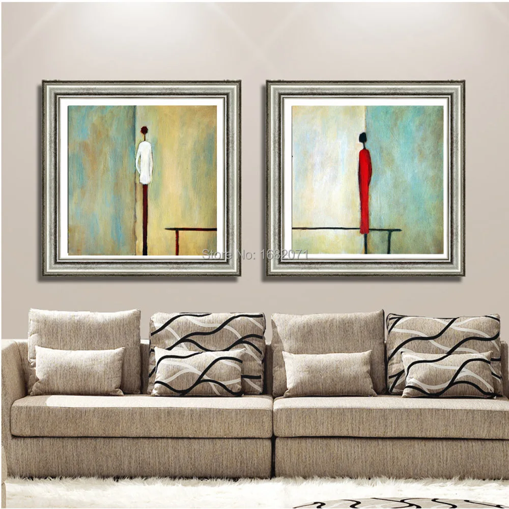

Modern Abstract Little Man Oil Painting On Canvas Simple Style Pictures For Home Decorative Unique Home Wall Decoration