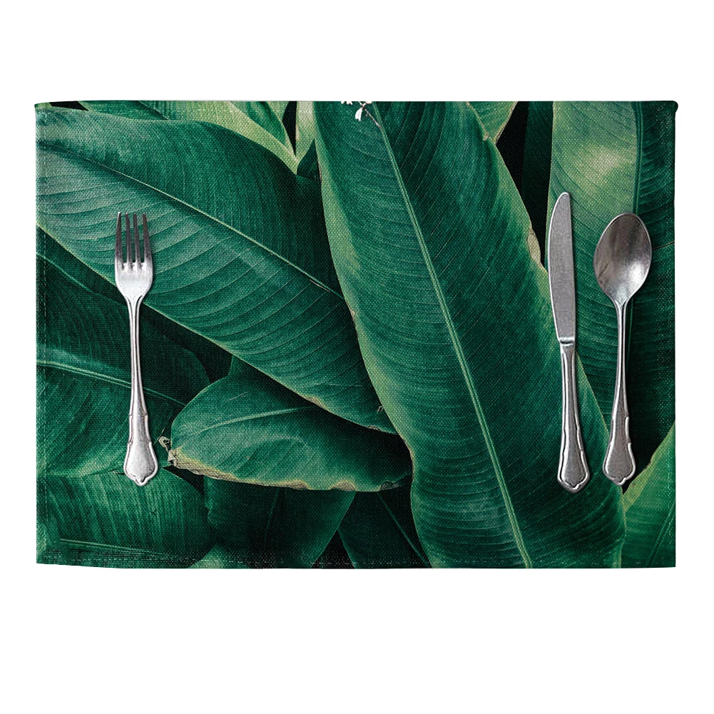 42x32cm Placemat Place Mats For Dining Table Kitchen Dinning Table Mat Decoration Linen Western Pad