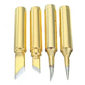 

High Quality 4pcs Golden Lead-free 900M Series Soldering Iron Tips IS I K SK 4 Types