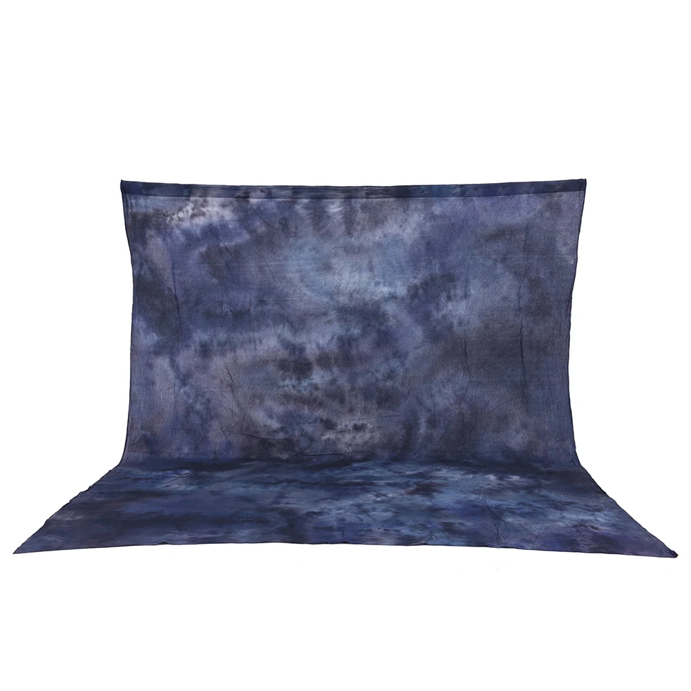 Prix pour 3*3.6 m 100% Pur Coton Mousseline Pliable Rétro Cravate-Teint Bleu-Gris Toile de Fond Fond pour Photo Studio Portrait Photographie Prix pour 3*3.6 m 100% Pur Coton Mousseline Pliable Rétro Cravate-Teint Bleu-Gris Toile de Fond Fond pour Photo Studio Portrait Photographie