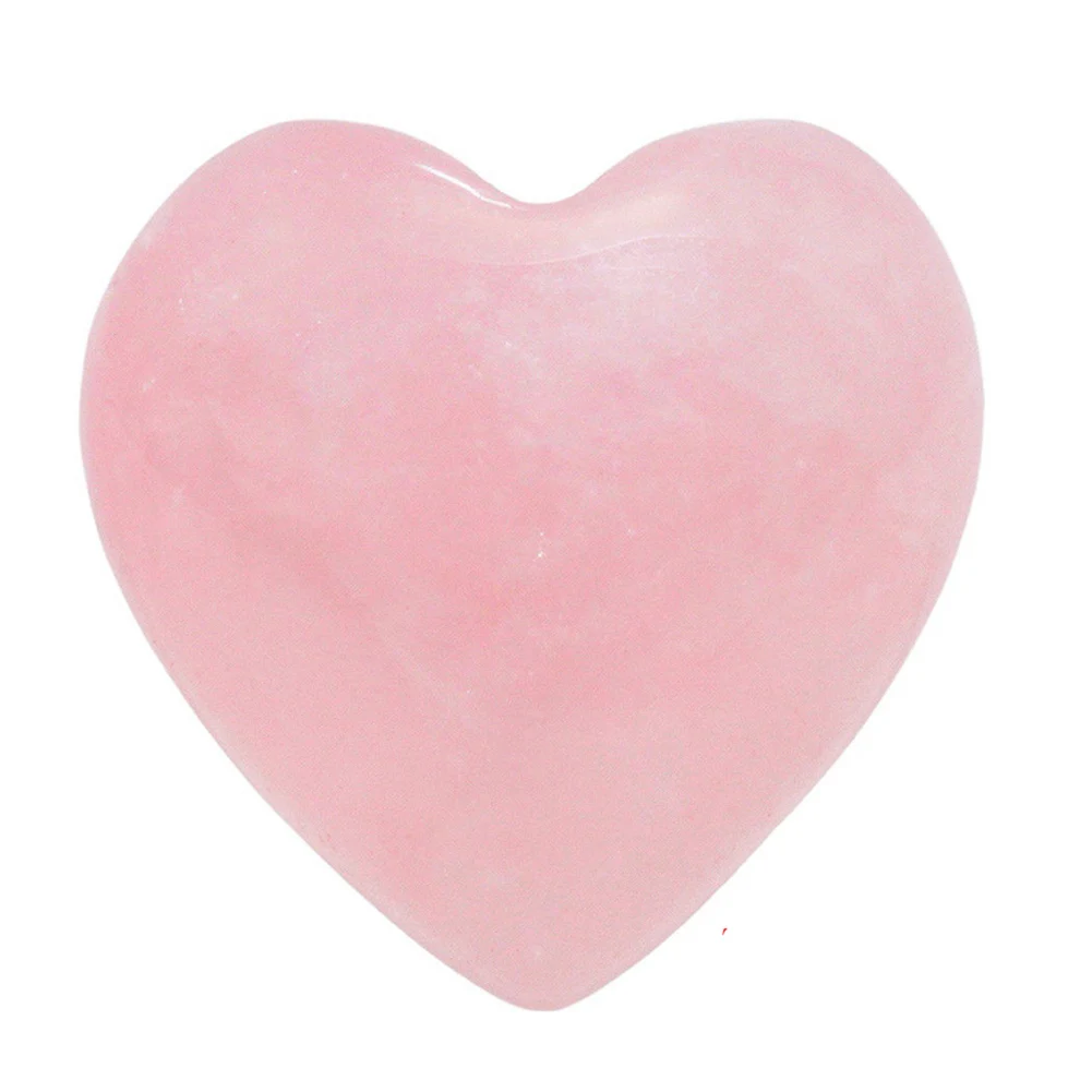 Натуральный розовый кварц в форме сердца Полосатый Агат Кристалл резной Любовь Исцеление драгоценные камни камень в форме сердца - Цвет: pink