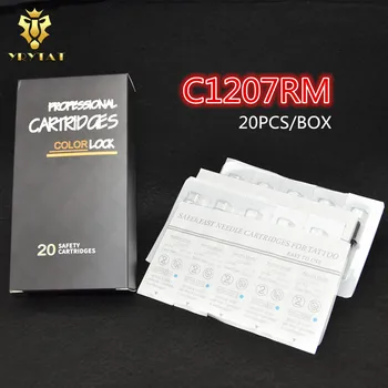 

20PCS 7RM Disposable Safety Needles Cartridge Curved Round Magnum 7 Supply AHN-C1207RM#