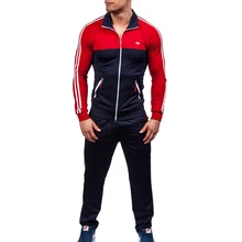 ZOGAA 2018 Mens 2 Piece Sets New Brand Color Block Sweatsuit For Men Casual Tracksuit Men Zipper Slim Fit Male Sports Suit