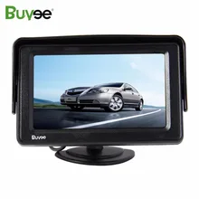 Buyee 4.3 display TFT LCD monitor do carro retrovisor Polegada 2 entradas AV para Rear view camera backup estacionamento monitor do sistema para o Caminhão RV
