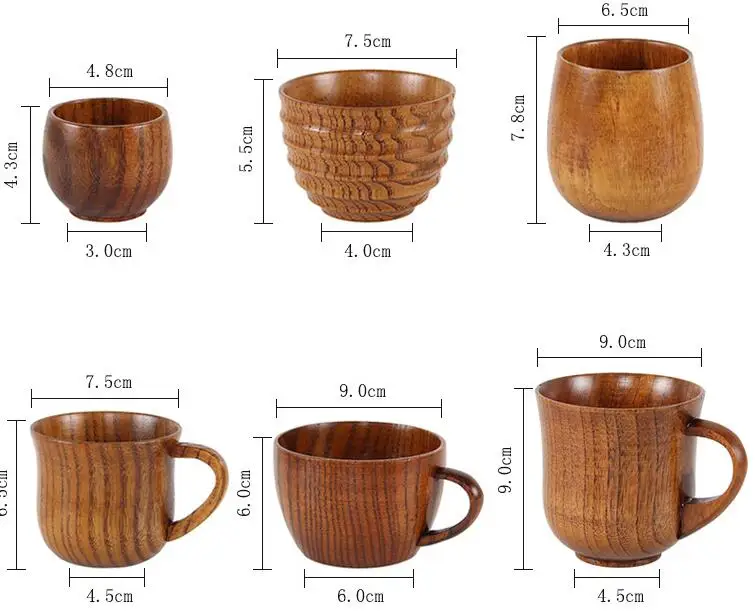 TECHOME в японском стиле, деревянная чашка с изоляцией, чашка для ликера, кофе, молока, сока, воды, чая, чашка из натурального дерева