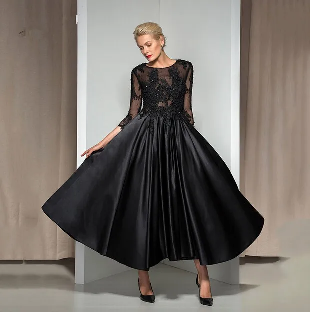 ankle length black dress