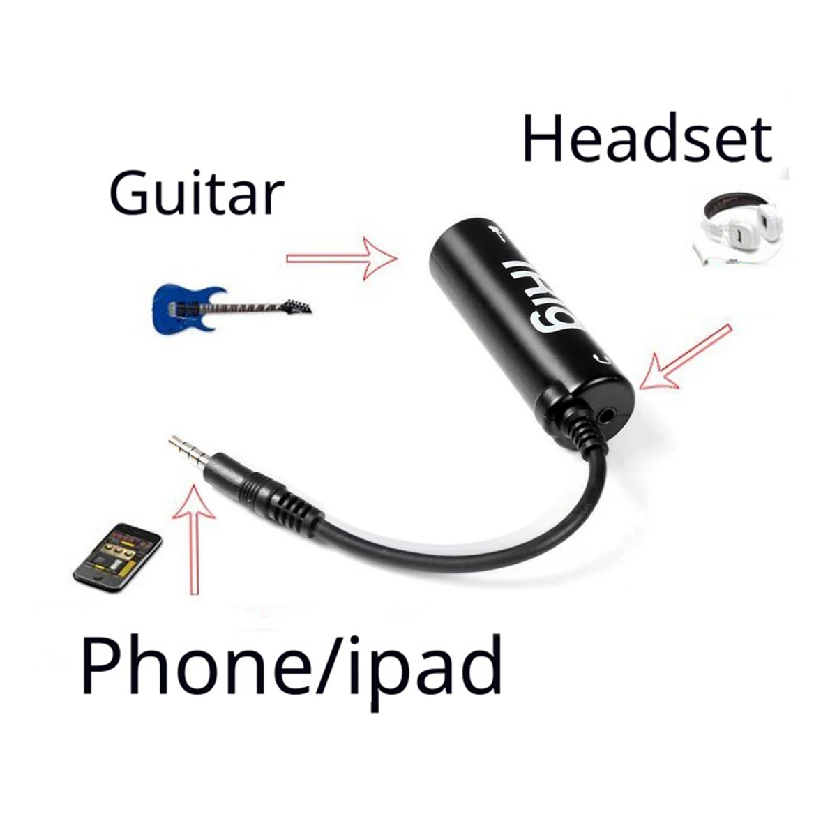 Guitar Interface Converter Replacement Guitar for Phone New