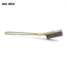 Brosse métallique manuelle en acier inoxydable, pour le nettoyage des rainures de fente, l'ébavurage ► Photo 1/3