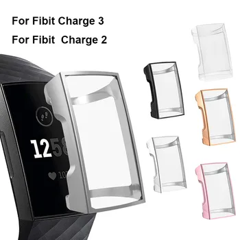 

SPEDKOY TPU Case Cover For Fitbit Charge 2 Clear Protective Shell Case for Fitbit Charge 3 Band Smart Watch Screen Protector