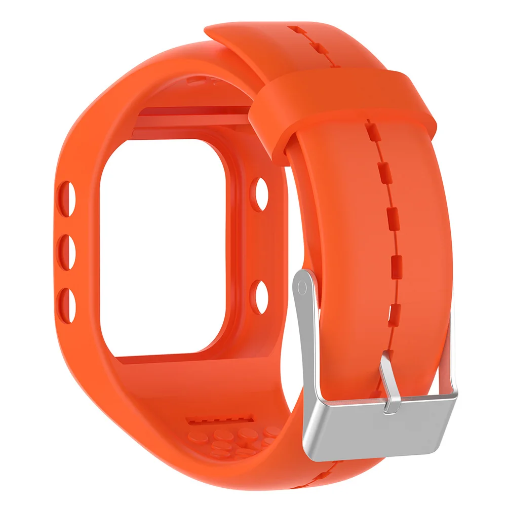 Поступление регулируемый спортивный силиконовый ремешок для наручных часов для Polar A300 умный Браслет - Цвет: Оранжевый