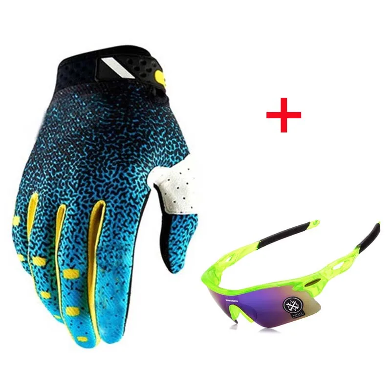 2019 Cycling Gloves Full Finger Sport MTB Bike Moto Motorcycle Racing Gloves Men Women Bicycle Long Finger Gloves With Glasses